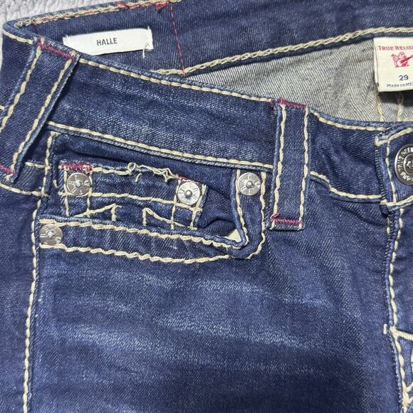 True Religion Halle Big T Dark Wash Denim Jeans Womens size 29 - Picture 5 of 12